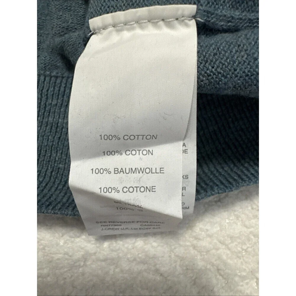 J Crew Sweater Men Medium Slim Pullover 100%  Cotton V-Neck Lightweight NWOT